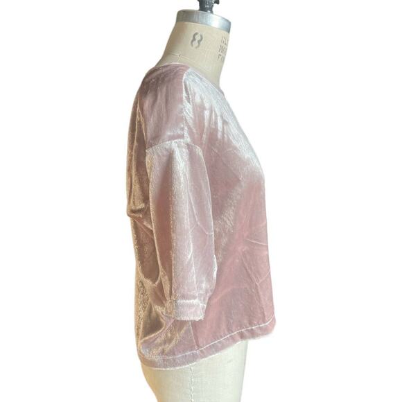 Xirena Bijoux Top in Pink Sparkle Velvet Size XS X-Small - Picture 2 of 8